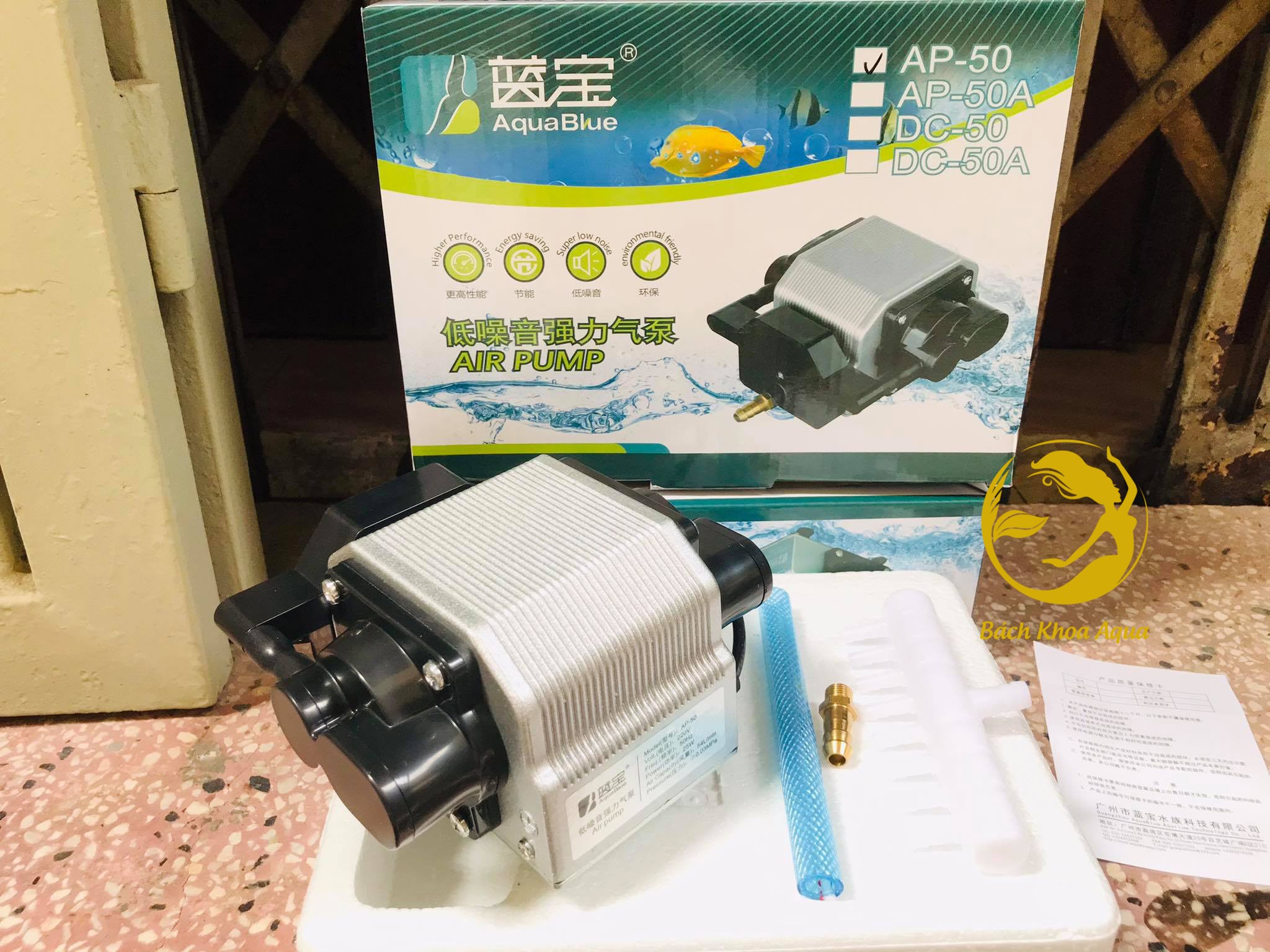 Máy sủi oxy Aquablue AP 30 50 công suất lớn